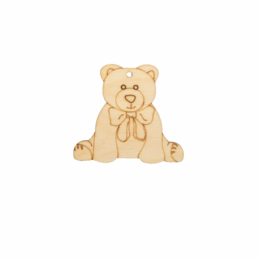 ξύλινο αρκουδάκι με φιόγκο